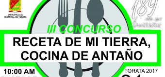 BASES  DEL III  CONCURSO “RECETA DE MI TIERRA, COCINA DE ANTAÑO”